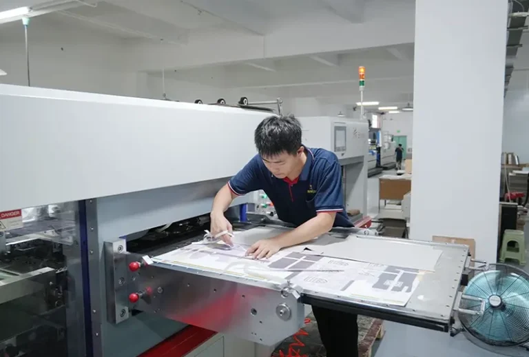 Worker Operating Machine